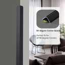Aluminium Alloy Metal Corner Guards 10 Pcs Wall Corner Protector 1.2" x 1.2" x 48" Wall Corner Protection Decoration Black Pack of 10 Corner Guards 20 Ga/1 mm Thickness