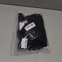 Qirno Womens Mock Neck Puff Long Sleeve Tops Casual Loose Solid Basic T Shirt Button Cuffs Pullovers Shirts Blouse (XX-Large, Black)