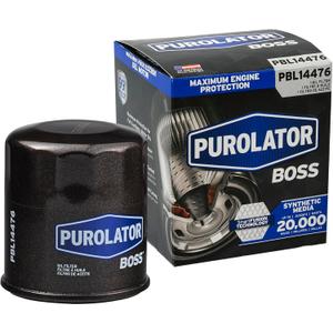 Purolator PBL14476 PurolatorBOSS Maximum Engine Protection Spin On Oil Filter Compatible With Toyota Corolla, Camry, Prius, Yaris, Sienna, C-HR, Prius C, Prius Prime, Pontiac Vibe and Scion xB