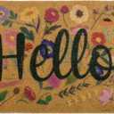Spring Welcome Door Mat With Non-Slip Backing - Flower Seasonal Farmhouse Decoration 17 x 29 Inch (17"x29", Multi Color)