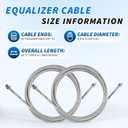 JSJ5-04-00CH Lift Equalizer Cable 389 Compatible with Challenger Lift E10 LE10 VLE10,Quality Lift EQ10,Replacement Car Hoist Galvanized Steel Wire Rope 2 Sets