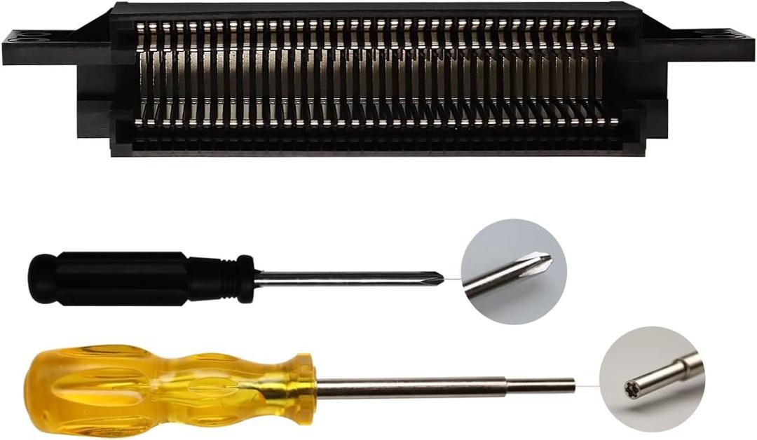 Cartridge Slot Replacement for Nintendo NES 8 Bit System 72 Pin Connector Cartridge Slot Replacement for NES with Screwdriver