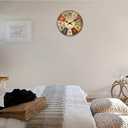 Farmhouse Wall Clocks for Living Room Decor Colorful Wall Clock Battery Operated 16 Inch Large Wall Clock Silent