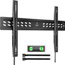 monTEK Ultra Slim Fixed TV Wall Mount Bracket for 43x95" Flat & Curved TVs, Super Low Profile 0.95" from Wall, Holds 150 lbs, Supports VESA 800x400, Size: 43–95" Fixed