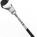 Weighted VR Golf Club Attachment for Meta Quest 2/Oculus Quest 2, Aluminum Quest 2 Golf Club Handle with Realistic Grip and Two Straps, by ZHGM (Silver)