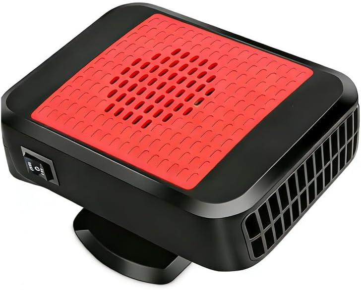 Car Heater,Portable Car Heater Defroster, 12V Car Defrost Defogger with Plug in Cigarette Lighter, Window Defroster for Car, SUV, Jeeps, Trucks (red)