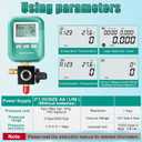 4 Pcs HVAC Digital Manifold Vacuum Gauge Refrigerant Charging, Vacuum Testing and Leak Detection with 1/4"-5/16" Port Valve Core Remover Installer Tool 1/4" SAE Connector and T-Connector