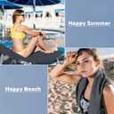 Tian qing Microfiber Towel Set, 2 Piece, Fast Drying, Soft Touch, Lightweight, Multiple Sizes for Beach, Camping,Gym, Hiking,Pool,YogaTravel (Dark Gray, Medium)