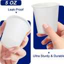 Clawsoff 300 Count 5 oz Bathroom Cups, 5 oz Disposable Paper Cups, Small Mouthwash Cup, 5 Ounce Mini White Espresso Cups for Party, Travel, Picnic
