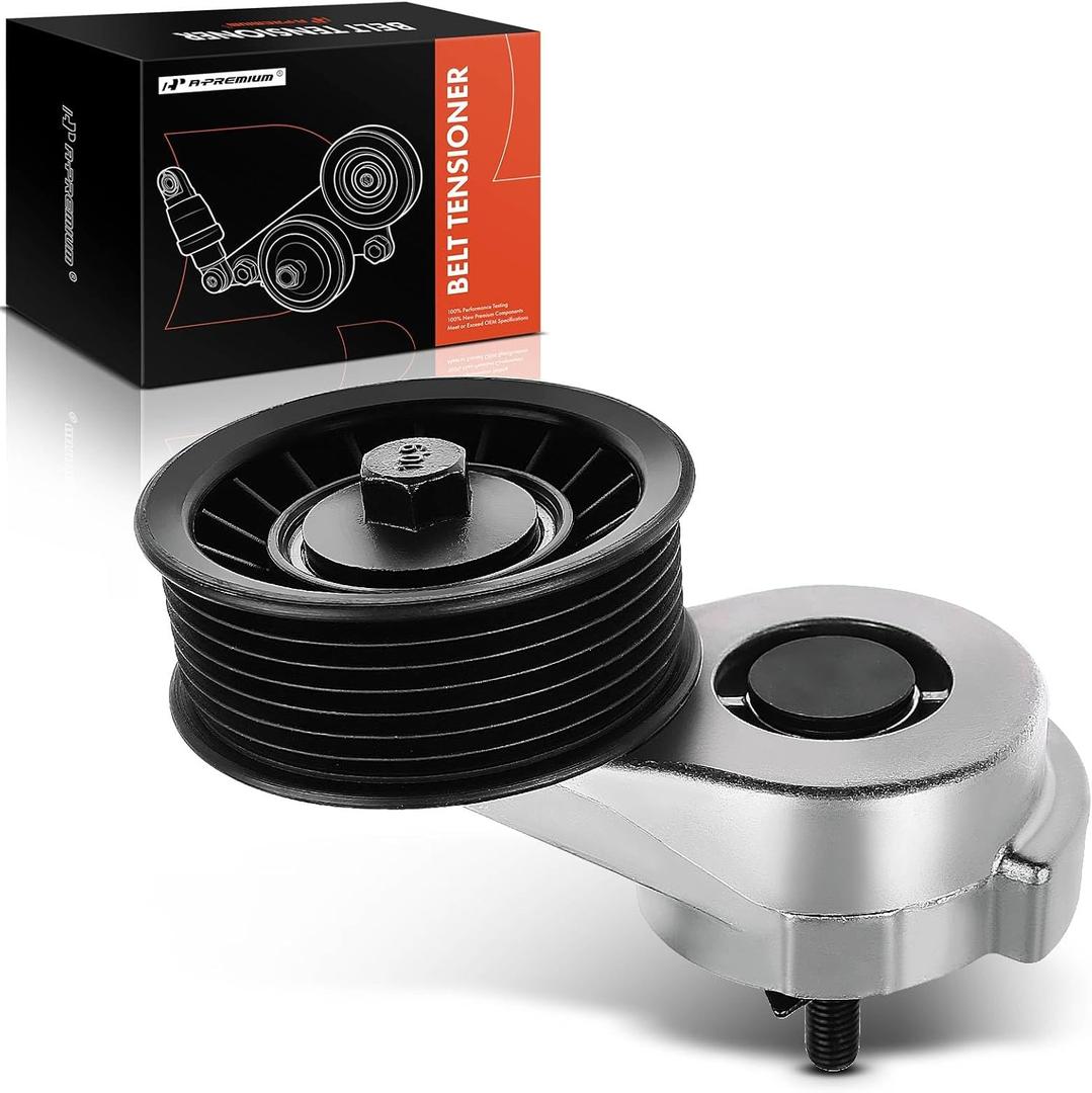 A-Premium Belt Tensioner Assembly with Pulley Compatible with Dodge Ram 1500 2500 1994-2003 & Jeep Grand Cherokee 1993-1998, Replace# 53006497, 53010158AB