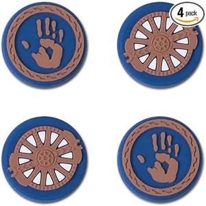 PERFECTSIGHT Cute Thumb Grip Caps for PlayStation 4/5, PS5, PS4, Xbox Series X/S, Xbox One, Switch PRO Controller, 4PCS Kawaii Soft Skin Rubber 3D Analog Thumbsticks Grips Joystick Cover, Blue