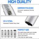 5PCS Magnetic Spark Plug Socket Set Includes 14mm 16mm Thin Wall Socket and 9/16-inch 5/8-inch and 13/16-inch Sockets 3/8-inch Drive Magnet Retains Spark Plugs