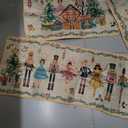 3 Pcs Christmas Nutcracker Kitchen Mat Washable Kitchen Rug Non Slip Doormat Waterproof Kitchen Rugs and Mats Farmhouse Holiday Kitchen Decor for Home Floor Office Bathroom Party Rustic Decor (Beige)