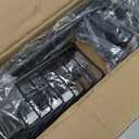 Corner Shower Caddy Tension Pole: Stainless Steel Rustproof 4-Tier Shower Organizer - 47-121 inch Adjustable Bathroom Shelves for Bathtub Shampoo Storage - Tension Rod Floor Standing Bath Rack - Black