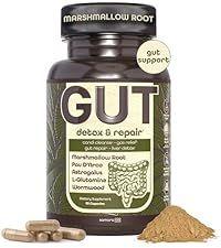 Samara 888 Leaky Gut Repair Supplement & Candida Support with Marshmallow Root, Woormwood and PAU D'Arco - Liver Cleanse Detox & Repair - Supports Gas Relief for Adults - 90 Vegan Capsules (Pack of 2) (EXP 04/2027)