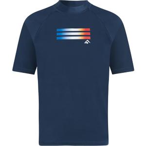 Kanu Surf Boys Haywire UPF 50+ Sun Protective Rashguard Swim Shirt (3T, Linear Navy)