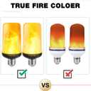 Dyforce Christmas Light Bulbs, 6W 4 Modes E26/E27 Base Flickering Fire Light Bulbs with Gravity Sensor, Flame Light Bulbs for Indoor Outdoor Decorations - 4 Pack (Yellow)