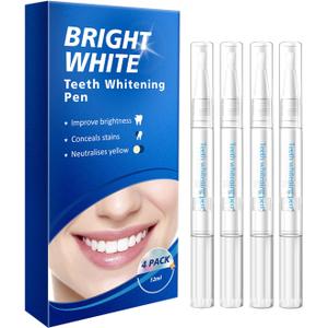 Teeth Whitening Pen - Professionally Stain Removal Teeth Whitening Gel Formula, No Sensitivity Effective Teeth Whitener, Mint (0.11 Fl Oz (Pack of 4))