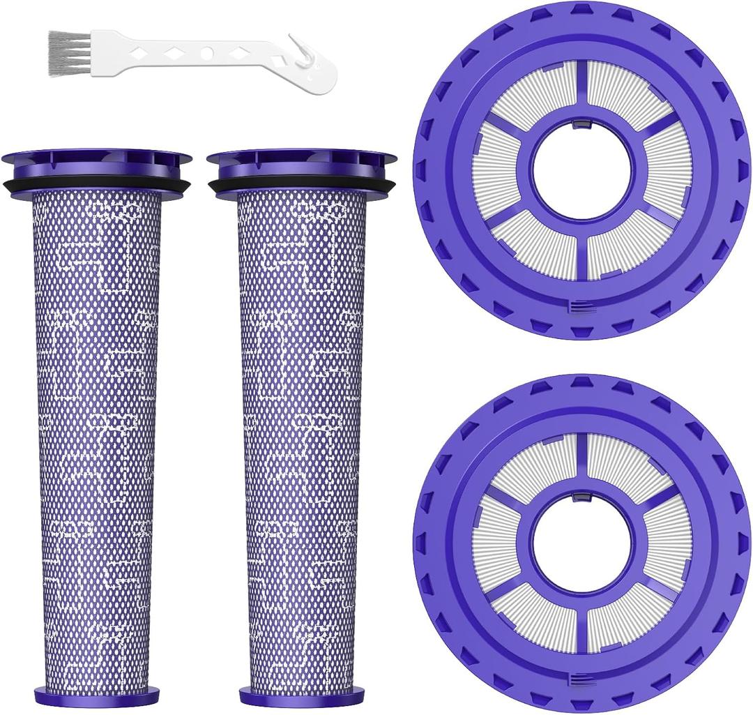 Filters Replacement for Dyson DC41 DC65 DC66 UP13 UP20 UP30 Animal, Multi Floor and Ball Vacuum Ball Animal 2 Ball Animal 3, 2 Pack Post Filters & 2 Pack Pre Filter Replacement Parts
