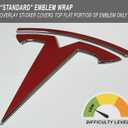 Logo Decal Overlay Stickers for Tesla Model 3 (2017 to 2023), Standard Wrap, 11-pc Set (Satin Pink)