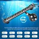 hygger 24/7 Mode Submersible Aquarium LED Light, Full Spectrum Hidden Fish Tank Light with 3 Rows Beads 7 Colors Auto On Off Sunrise-Daylight-Moonlight, Adjustable Timer Brightness