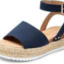 DREAM PAIRS Women's Platform Espadrilles Casual Ankle Strap Wedge Sandals Comfortable Dressy Summer Shoes 8