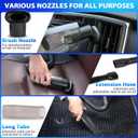 THINKWORK Car Cleaning Kit, Car Detailing Kit Interior Cleaner with High Power Handheld Vacuum, 10Pcs Detailing Brush and Storage Bag, Gray Auto Interior Cleaning Kit for Men, 31pcs With Corded Vacuum