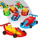 PROLOSO Pull Back Go Kart Friction Powered Racing Cars Kids Birthday Party Favors Goodie Bag Fillers Class Prizes Little Wind Up Vehicle Toys in Bulk , 12PCS