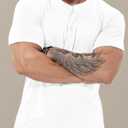 Mens Henley Shirt Dry Fit Tech 3 Button Slim Fit Quick Dry Gym Tshirt Short Sleeve Lightweight Casual T Basic Tee (XX-Large)