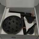 slopehill Professional Ionic Hair Dryer with Diffuser - Lightweight, Compact, Powerful & Fast Salon Blow Dryer with High Speed Brushless Motor for Travel, Women & Men (Ceramic, Black)