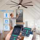 Carrefour 72 Inch Ceiling Fan with Light,8 Aluminum Blades,No Light Option