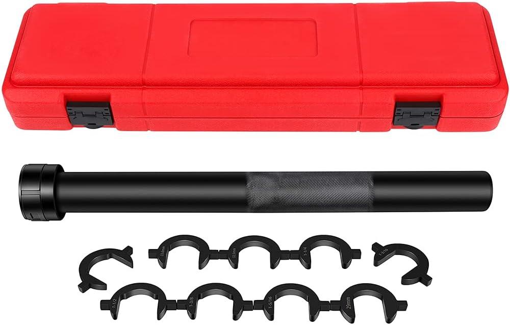 SCITOO Inner Tie Rod Installation Tool Kit with 9 Crowfoot Adapters for Most Cars