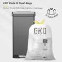 EKO Hudson Stainless Steel 75 Liter/20 Gallon Large Kitchen Trash Can, Tall Step Garbage Can with Rear Bag Storage Compartment, Gunmetal