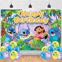 Lilo and Stitch party banner Happy Birthday Tapestry party kids event celebration birthday party banner Disney