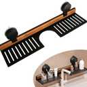 Bathroom Sink Shelf Over Faucet, No Drill 20 Inch Shower Caddy, Adhesive Wall Shelf for Bathroom Storage Organizer, Holds 5lb on Tile/Glass/Mirror (50CM)