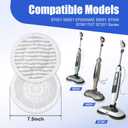 8 Pack Steam Mop Pads Compatible with Shark S8201 S8001 S7001 S7201 S7005 S7000 Series, S7000AMZ S7001TGT– Microfiber Replacement Scrub Pad, All-in-One Reusable Cleaning Refills for Hard Floor