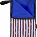 Wet Bag, Wet Dry Bag, Wet bag for swimsuit,Travel, Beach, Pool, Diapers, Dirty Yoga Gym Clothes, Waterproof Embedded Towel Wet Bag(Fleece)-Leakproof Wet Clothes Bag, Beach Travel Essentials (18x10.5 inch, Stars and Stripes)