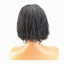 Headband Braided Wigs for Black Women Heat Resistant Fiber Soft Synthetic Short Bob Box Braided Wig African American Braids Wigs with Headband (10 inches)