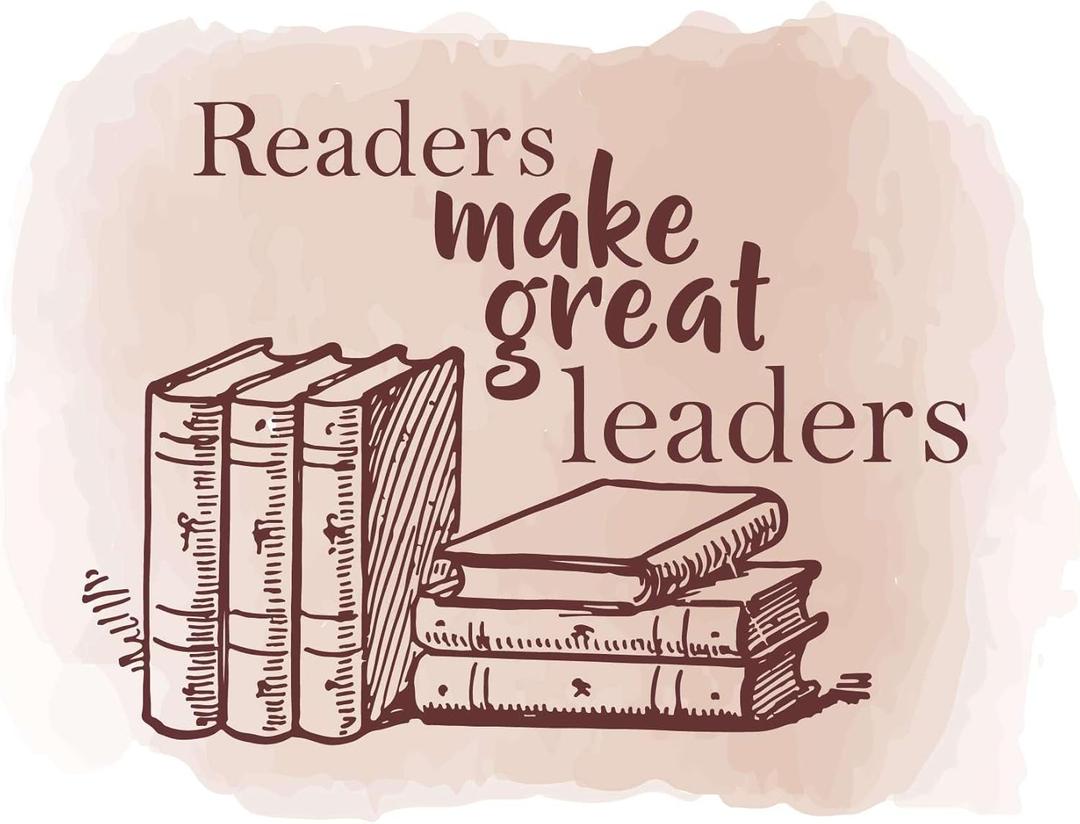 Students Readers Make Great Leaders Educational Quote Wall Decal Decoration Book Lovers Life Quote Books Silhouette Reading Quotes Lasts Years and Easily Removable - Size: 30 in(W) x 24 in(H)
