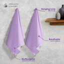 3 Pack Dual Tone Waffle Weave Kitchen Towels, 16x26 Inch, 100% Cotton, Reversible, Super Absorbent, Quick Dry, Durable Dishcloth Set, Soft Hand Towels for Cleaning, Lavender
