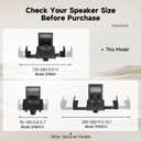 Suptek Speaker Wall Mounts, Dual Speaker Stands for Surround Sound Speakers, Universal Bracket, Tilt Swivel Shelves Up to 55lbs Black (2 Pack)