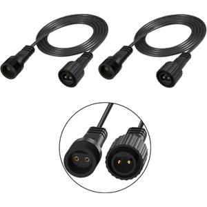 2Pin Extension Cable for F5 LED String Lights Shown in The Picture, IP65 Waterproof Extension Lead, 24AWG Extension Cord for Indoor, Outdoor Christmas Lights, 6.6FT(2M)