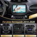 2+64G Android Car Radio for Jeep Renegade 2015 2016 2017 2018 2019 2020 - Wireless Carplay & Android Auto - 9 Inch Touch Screen Radio with EQ DSP, GPS, WiFi, SWC + AHD Rear View Camera