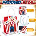 Kolldenn 24 Pcs Circus Party Favor Bags Carnival Gift Treat Bags Circus Theme Goodie Candy Totes with Handles for Carnival Themed Birthday Party Supplies