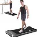 DeerRun Under Desk Treadmill, Walking Pad With 300lbs Capacity, Mini Portable With Remote Control for Home Office, Installation-Free