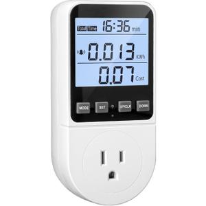 Upgraded Watt Meter, Watt Usage Meter Plug Home Energy Monitor Consumption, Electricity Usage Monitor, Energy Voltage Amps Kill Tester with Backlight, Overload Protection, 8 Modes Display