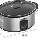 HOMECOOKIN Slow Cooker, Extra Large 10 Quart Digital Programmable Slow Cookers with Timer, Dishwasher Safe Glass Lid & Crock, Kitchen Appliance for Families and Gatherings, Stainless Steel