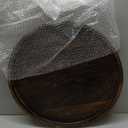 20" Rustic Wooden Serving Tray - Extra Large Round Ottoman Table Tray for Farmhouse Decorative Oversized Coffee Table Trays Living Room Kitchen Counter Breakfast Brown