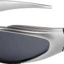 KENBO Y2K Sunglasses Wrap Around Futuristic Sunglasses for Men Women Oval Fashion Sport Shades Sun Glasses Large