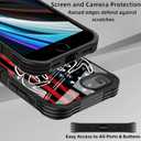 Compatible with iPhone se 2022 2023 6/7/8 Case Anti Slip Shockproof Hard PC Back Soft TPU Prevention Protective Case, Unique Design Fashion Print for Men Women - Flag Elk